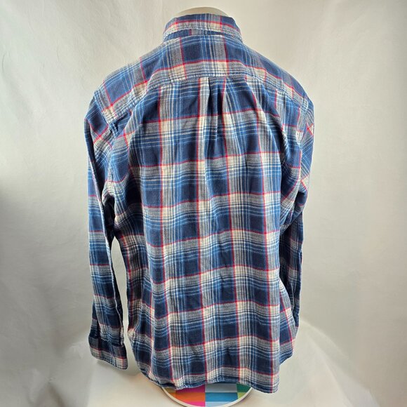 Levi's Shirt Mens 2XL Blue Flannel Button Up Lightweight Plaid Check Outdoors - Picture 7 of 9